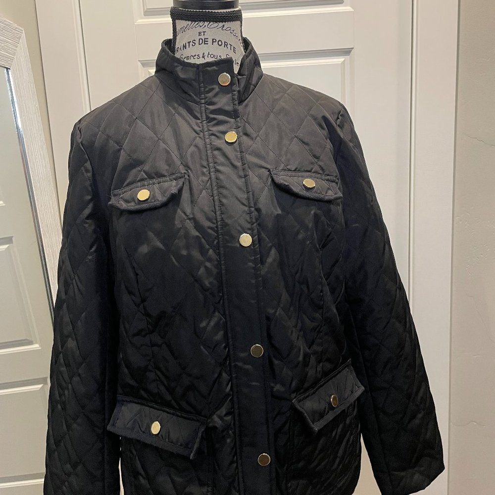 Charter Club Women's Quilted Black Jacket - Style and Function